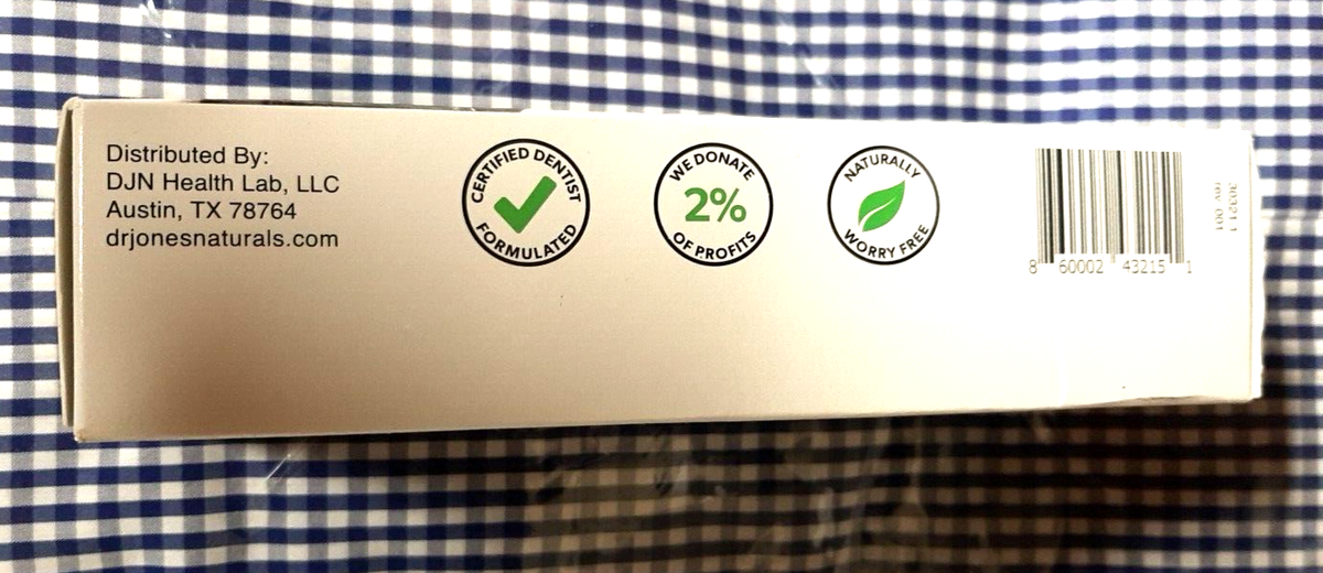 Dr. Jones Non-Fluoride Activated Charcoal Toothpaste 4 oz As Seen