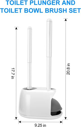 Toilet Brush and Plunger Set, Toilet Plungers for Bathroom Heavy Duty Toilet Bow - Picture 2 of 12