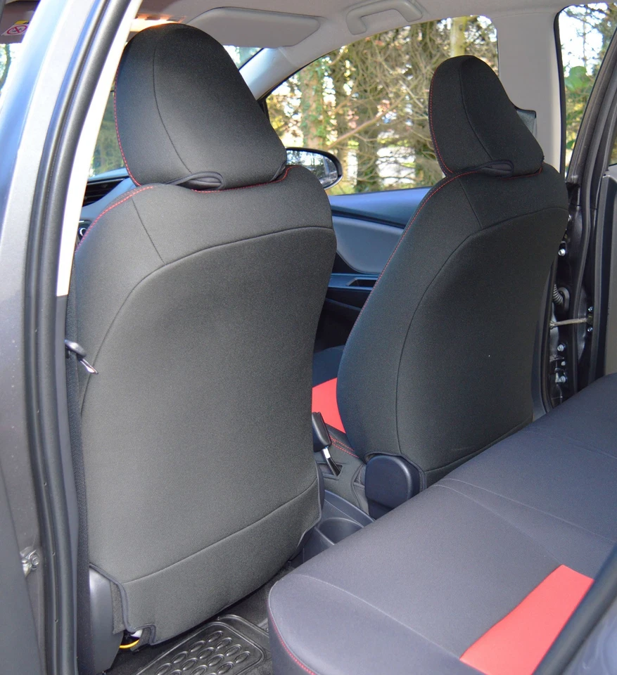 Toyota Yaris 3rd Gen Tailored Fabric Car Seat Covers / Protectors 2011-Present - Изображение 2 из 3