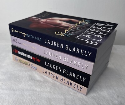 Lauren Blakely Paperback MM Book Bundle x4 Never Been Read OOP Covers
