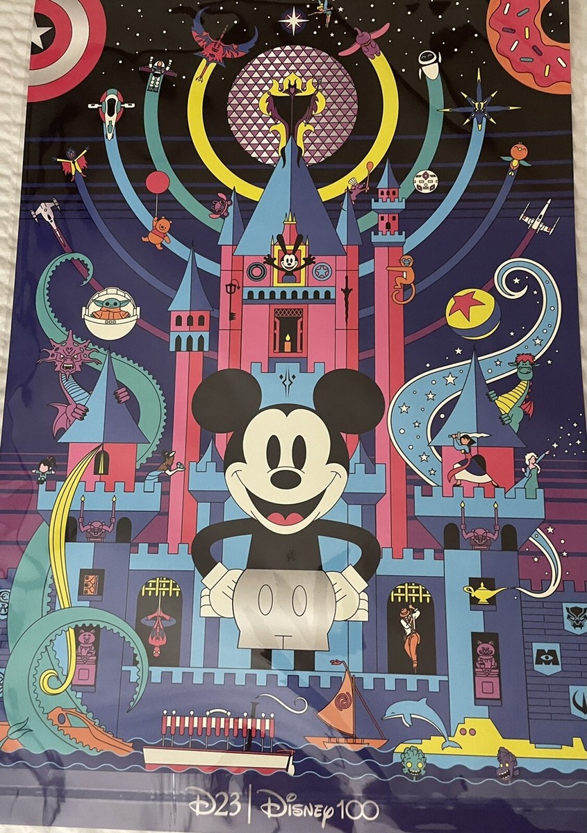 2022 Disney Expo D23 Gold Member Poster Mickey Mouse Limited