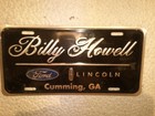 Billy Howell Ford License Plate — photo 1