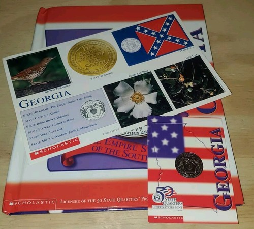 Georgia The Empire State of the South 50 state quarters W/ Sticker Set, Coin - Picture 4 of 7