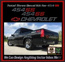 Champeno Signs Product -  454 SS Truck Bed  Decal Kit - Sticker - Graphic