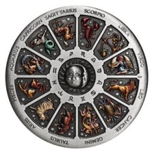 SIGNS OF THE ZODIAC 5 Oz Silver Coin $5 Tuvalu 2021