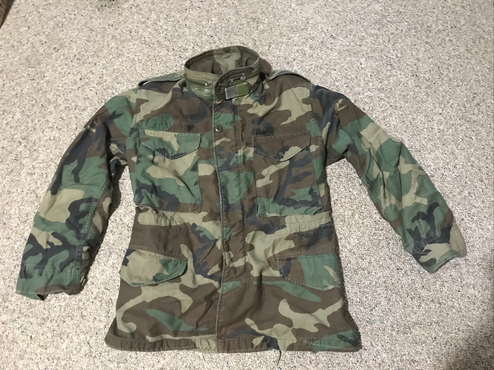 US GI M65 field jacket woodland camo SMALL or XSMALL … Gem