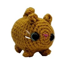 Handmade Amigurumi Crochet Kitten Safety Eyes Soft Mini Plush Gift Ideas OOAK