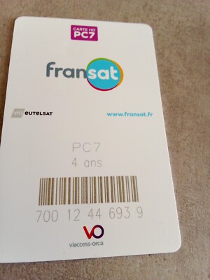 CARTE FRANSAT HD-PC6, la durée de vie de la carte est de 4 ans