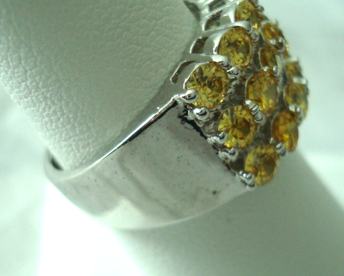 Women's Yellow Champagne Topaz Fashion Ring ~ Size 7 - Picture 4 of 8