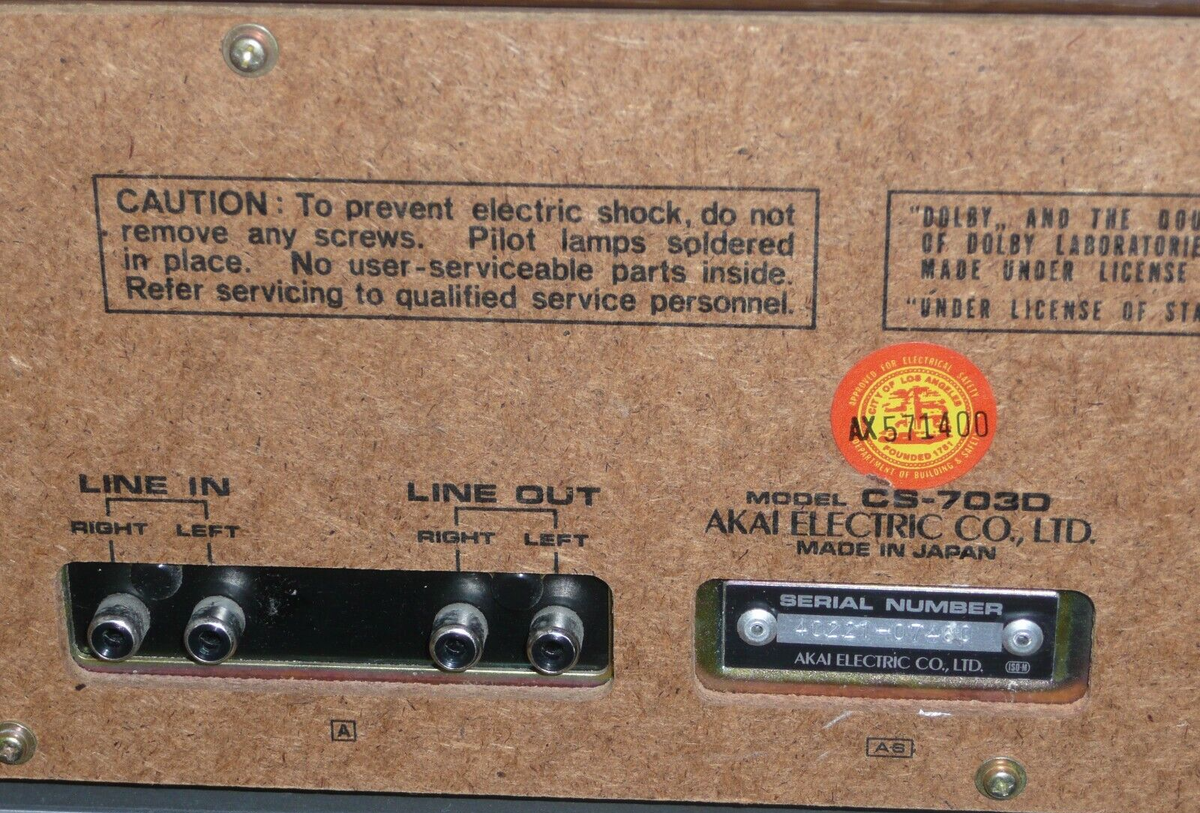 Bouton De Magnétophone Akai CS-703D – Pièce Détachée D’origine (1506226/C4) – Noir