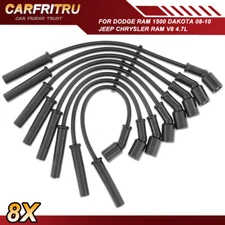 8x Spark Plug Wire Set for Dodge Ram 1500 Dakota 08-10 Jeep Chrysler Ram V8 4.7L