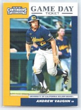 2019 Panini Contenders Draft Picks Andrew Vaughn #3 Game Day Ticket Golden Bears