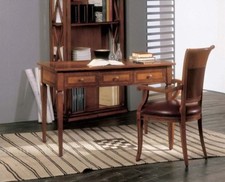 SCRIVANIA SCRITTOIO IN CILIEGIO INTARSIATA C/TIRETTI VARIE FINITURE x  H758