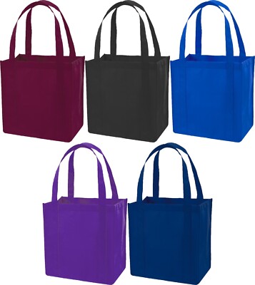 Reusable (3x) Non-Woven Grocery Bag Shopping Gift Tote Multipurpose Eco Friendly