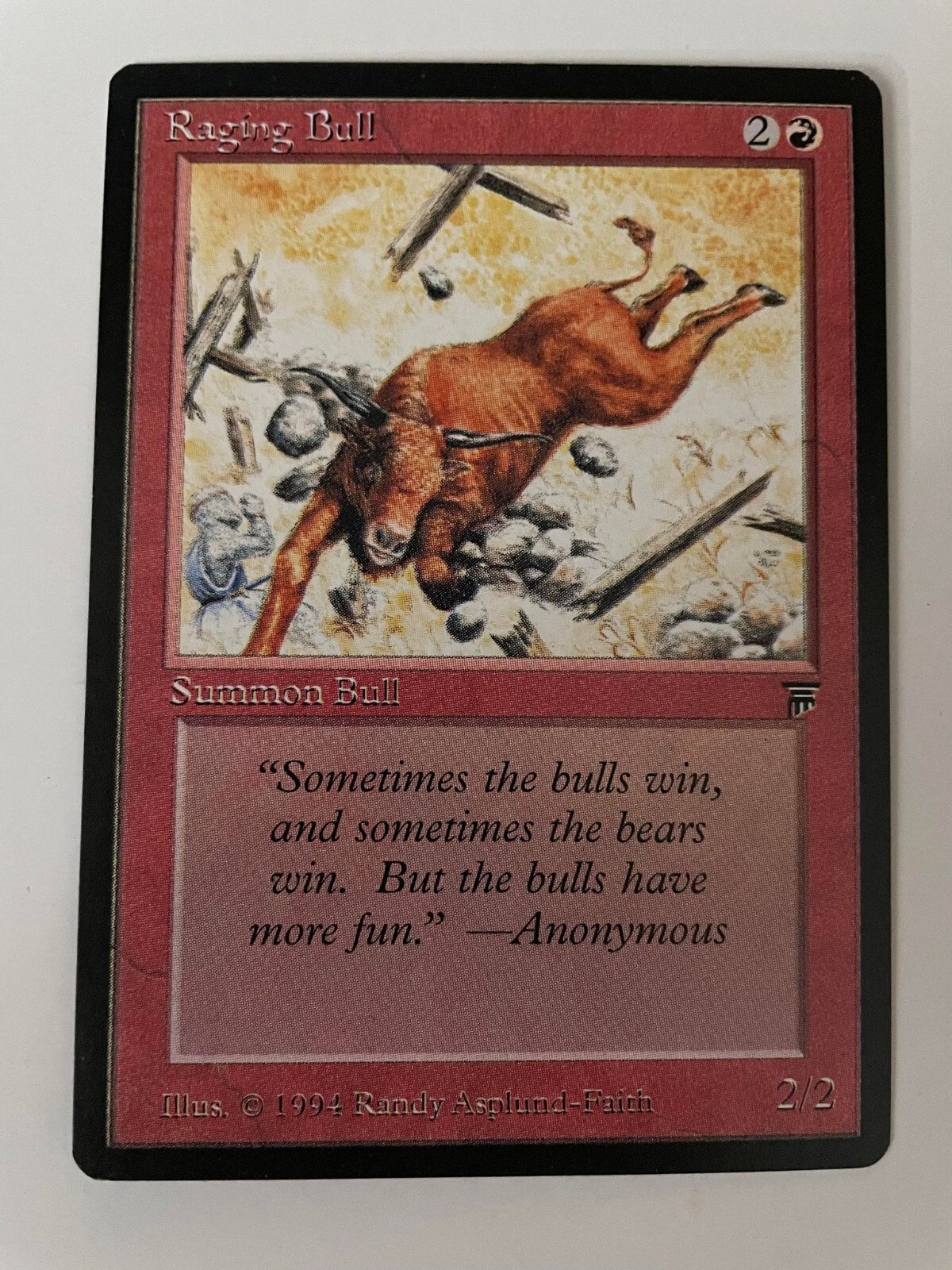 🐂Raging Bull - Legends - NM - Magic The Gathering r/MTGFinance