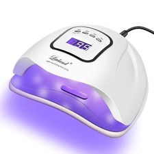 Liteland Drying Nail 150W LED Nail Lamp 4 Timer Modes Gel Polish Curing, White