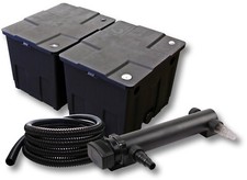 TTSunSun 2-Kammer Filter Set 60000l mit 36W UV 3er Serie Teich Klärer 5m Schlauc