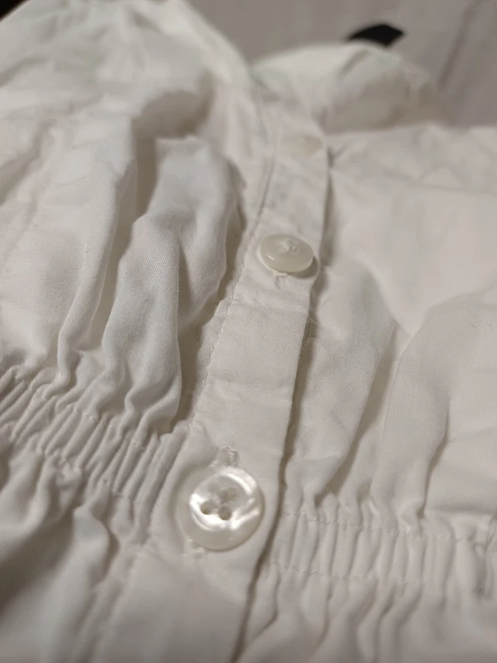 h&m Mama Umstandsshirt  Bluse Gr. S Weiß Damen Oberteil Tunika kurzarm - A2 -  - Bild 2 von 4