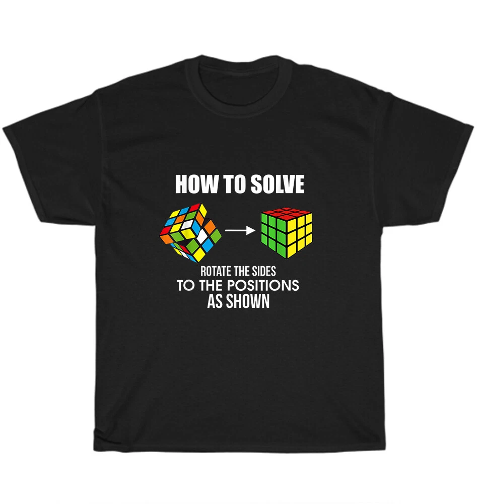 OM3 Maglietta Uomo Cubo Di Rubik - Gioco Retro, Nerd Game, Stampa Vintage - Cotone, Taglie Forti S-5XL - 5