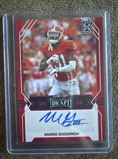 2022 Leaf Draft - Autographs Red #BA-MG1 Mario Goodrich (AU, RC)
