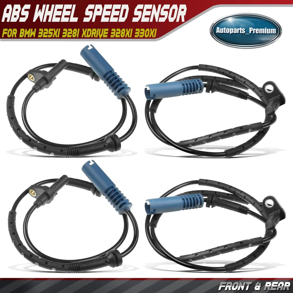 2 Sensores De Velocidad ABS Delanteros (par) Para BMW 325XI Y 330XI 2001-2005 – Ajuste Izquierdo Y Derecho