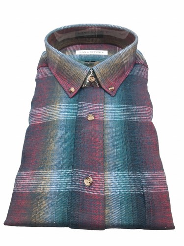Halston, Halston Vintage MULTI ColChecked Shirt Large Long Sleeved vintage NEW