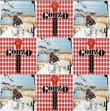 HST HUNTER THOMPSON GONZO X9 BLOTTER ART perforated sheet paper psychedelic art