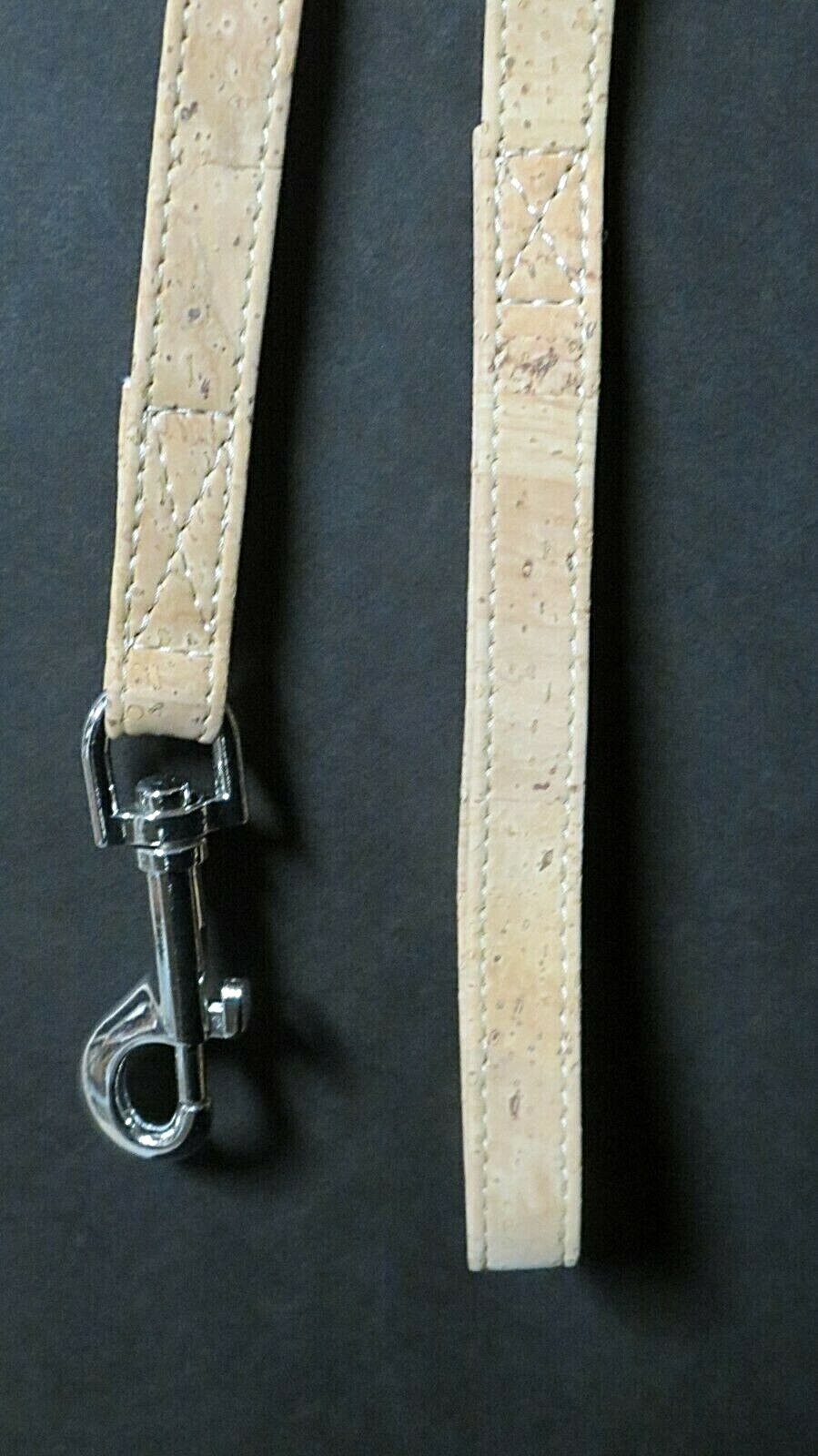 Top Paw Cork Dog Leash NEW! 6' x 1" Leatherette Chrome swivel hook,Soft