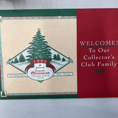 Hallmark Keepsake 3 Ornaments Collector's Club 1996 Membership Kit