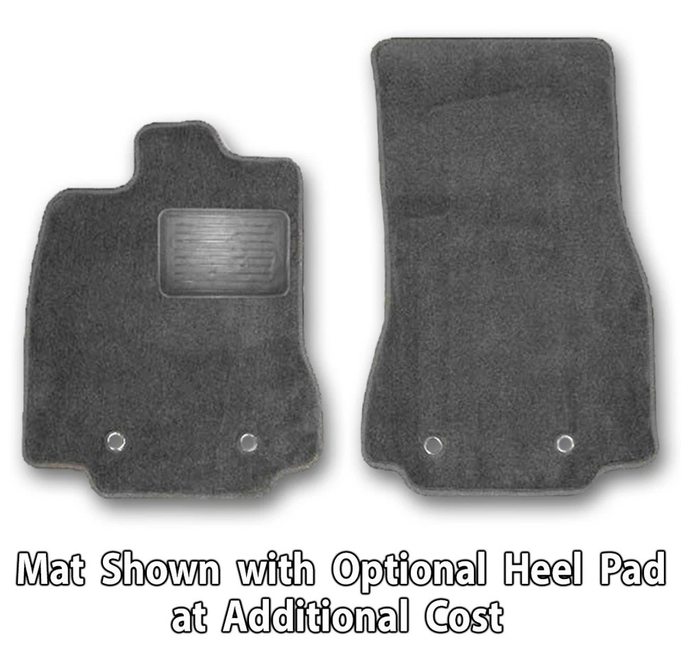 Carpet 2pc Front Floor Mats For Jaguar - Choose Color, Heel Pad & Edging - Image 2 of 4