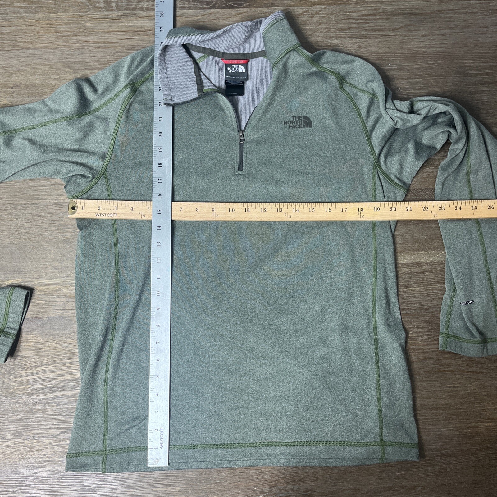 Northface Light Pullover Jacket Olive Green Size … - image 7