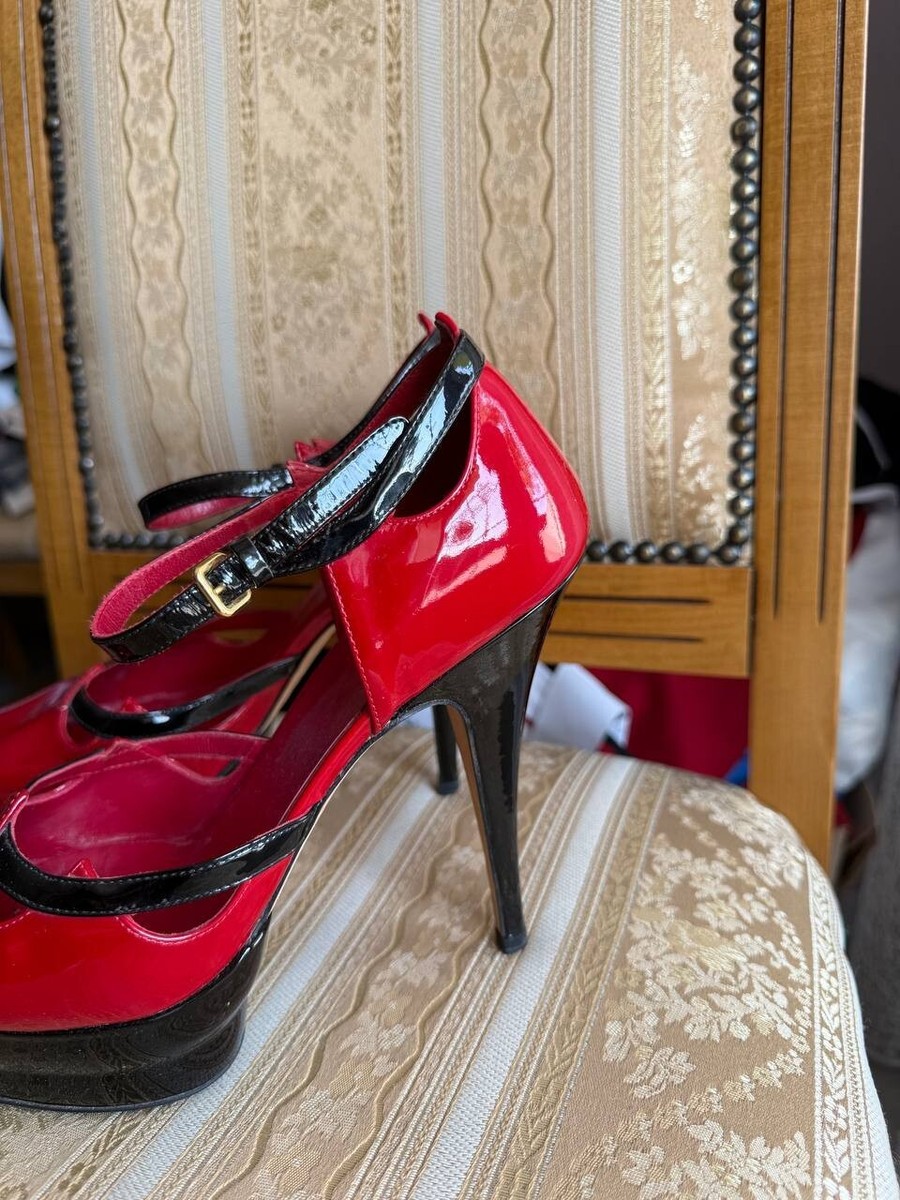 MIU MIU MADE IN ITALY WITH BOX RED PATENT LEATHER HEELS PUMPS
