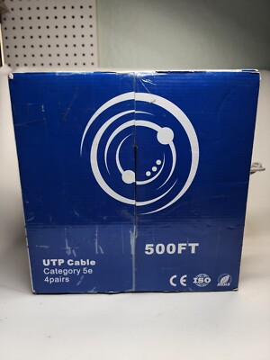 VIVO 500ft bulk Cat5e LAN Ethernet Cable UTP Cat-5e Indoor