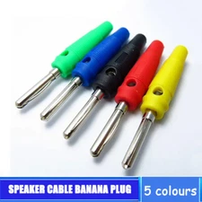 Banana Tip Amplifier Speaker HiFi 4mm Male Audio Plug Jack Connector for Video