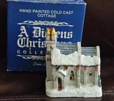 A Dickens Christmas Collection TOWN CHURCH Cold Cast Porcelain Medium DCM016