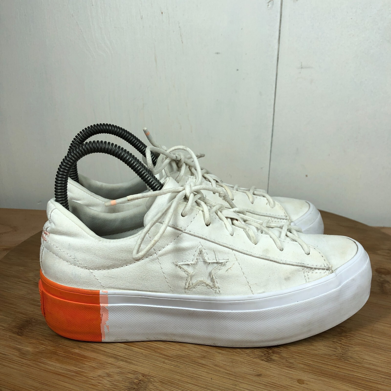 Converse Shoes Womens 6.5 White Platform Sneakers Cas… Gem