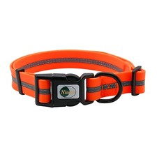 Waterproof Dog Collar Anti-Odor Adjustable PVC Polyester Reflective