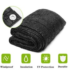 60 UV Sunblock Shade Cloth for Pergola Garden Plant Cover Porch Vertical Black