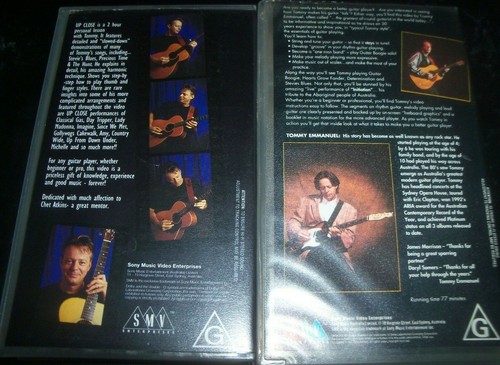 Tommy Emmanuel Guitar Talk/Up Close Rare 2 x Australian VHS Video - Picture 2 of 2