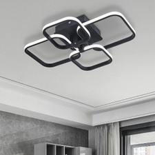Modern Chandelier LED Lamp Black Frame Ceiling Light Living Room Pendant Lights