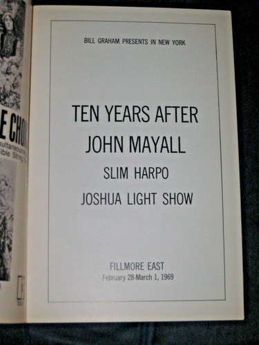 DIECI ANNI DOPO JOHN MAYALL PROGRAMMA CONCERTO FILLMORE EAST NYC FEB 1969 ALVIN LEE - Foto 2 di 4