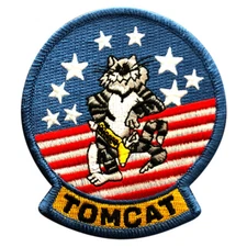 Tomcat Embroidered F-14 Patch [Iron on sew on 3.5 X 3.0 - TC1]