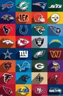 NFL team Logos 22  x34 inch rolled Poster