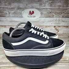 Vans Old Skool Men's Size 9.5 Black White Low-Top Athletic Skateboarding Shoes 