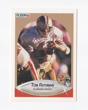 1990 Fleer #12 Tom Rathman San Francisco 49ers Nebraska Huskers