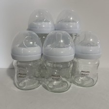 Lot of 5 Philips Avent Natural Baby Bottles Set Two 8oz and Three 4oz 