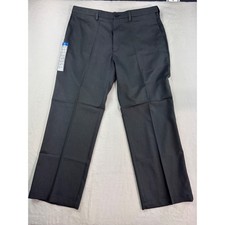 Haggar Cool 18 Pro Mens 40x30 Classic Fit Pants Charcoal Heather HC00236 NEW