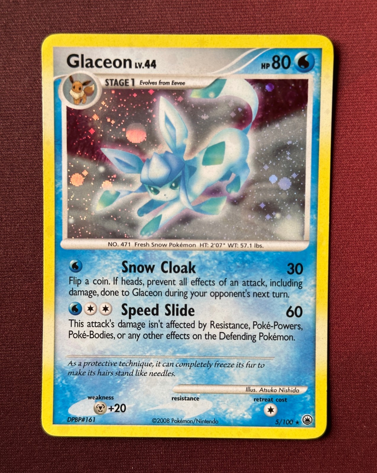 GLACEON 5/100 Majestic Dawn HOLO RARE Pokemon TCG card NM+ CLEAN