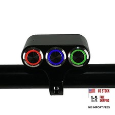 Motorcycle 3 Push Button Switch 7/8" 22mm Handlebar Mount Control Switches