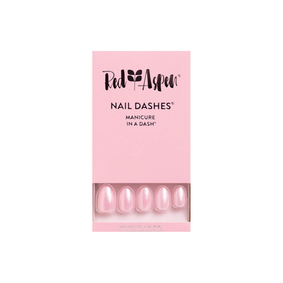 Red Aspen - Nail Dashes Press-On Nails (Glitter Me Pink, Paisley, Short Almond)